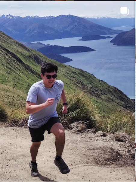 Trail running along a ridge