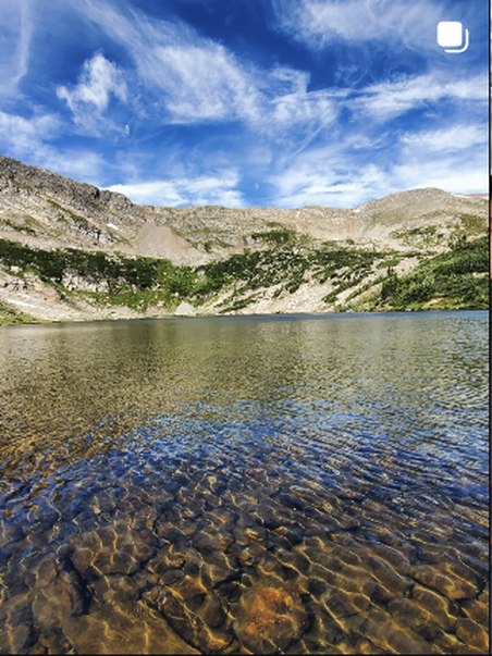 Clear alpine lake