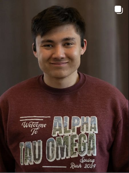 Portrait in an ATO sweatshirt