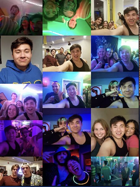 Night out under neon lights