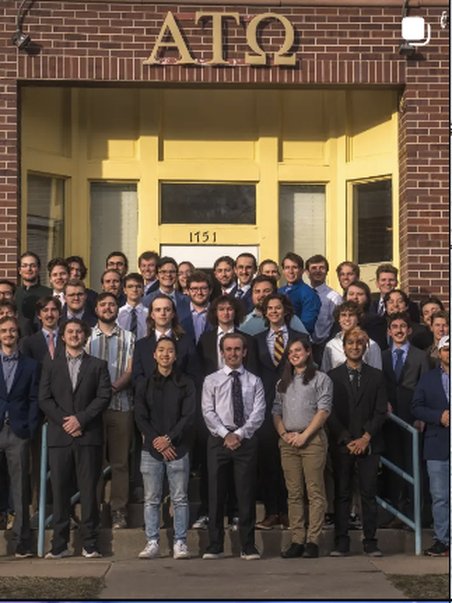 Fraternity house group photo