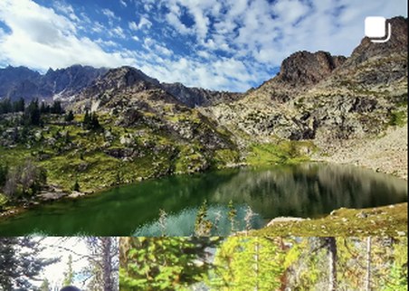 Turquoise alpine lake
