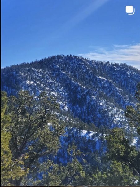 Blue sky over the mountains