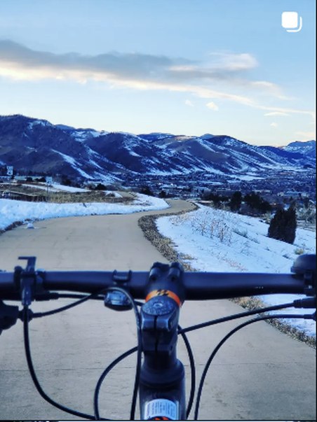 POV winter bike ride