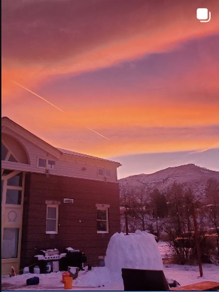 Dramatic mountain sunset