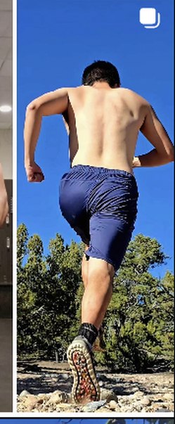 Trail running uphill