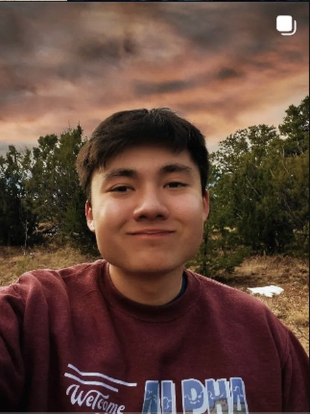 Outdoor selfie at sunset