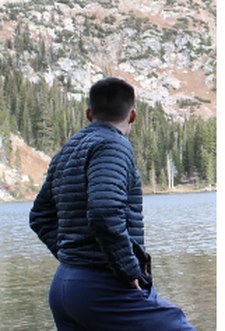 Looking out over a mountain lake