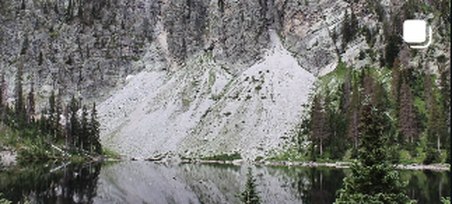 Reflection below a jagged peak