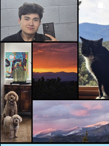 Selfie, a cat, and a mountain sunset