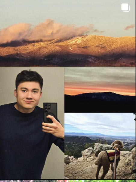 Clouds, a selfie, and a sunset