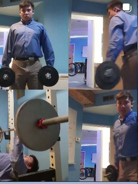 Business attire and a gym session