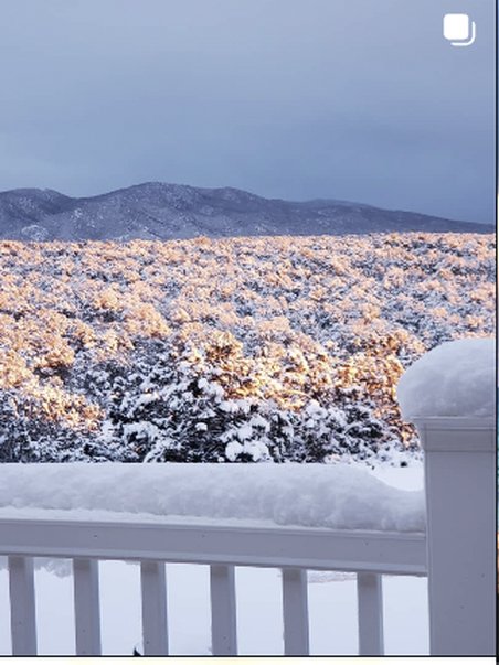 Wide snowy mountain landscape