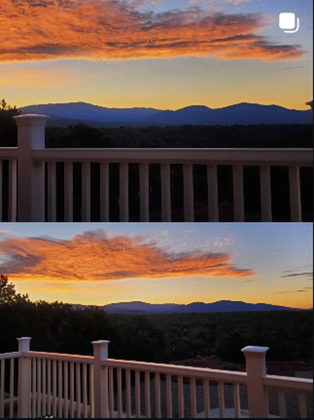 Sunset from the porch