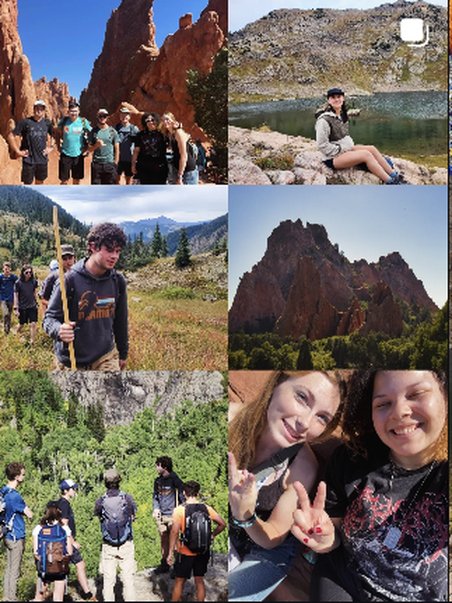 Garden of the Gods and a mountain peak