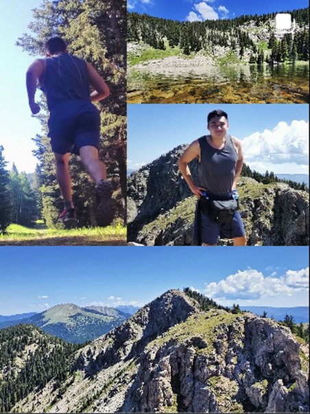 Trail running and a mountain selfie